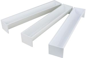 Rigid Polystyrene Ice Cream Yule Log Frame 47x6.5x4cm - 11264-02 - 1