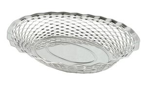 Suzanne Oval Stainless Steel Bread Basket 25x18cm - 405549 - 1