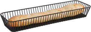 Black Lacquered Metal Rectangular Basket 53x16.2cm - 408742 - 3