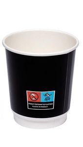 Box Of 1,200 (60 Bags Of 20) Black Double-walled Corrugated Paper Cups Ø 61 Mm H 63 Mm 12 Cl - 701171 - 1