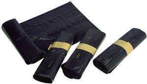 Box Of 100 (5 Rolls Of 20) Black Pebd Bin Bags 160 L Thickness 45 Microns - 718408 - 1