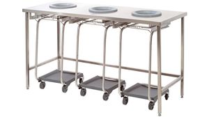 Sorting Table On Legs - 3 Wch - H 83cm - Without Ramp Without Signs - 858003 - 1