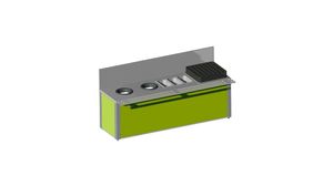 Pre-sorting Table - H 68cm - Legs - With Doors - Rear Access - 859262 - 1