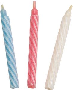 Box Of 100 Slim Twisted Candles Ø 6 H 60 Mm Assorted Colours - 910110 - 1