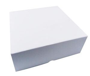 Packet Of 50 White Cardboard Cake Boxes H 80 Mm 280x280 Mm - 930516 - 1