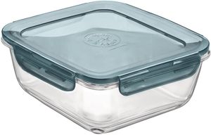 Frigoverre Evolution Square Food Container 18x18cm, 140 Cl With Grey Lid - 991836 - 1