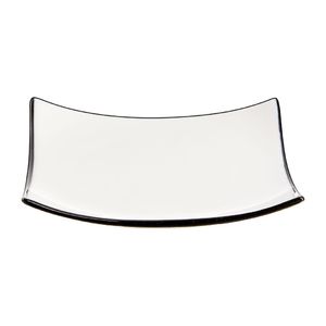 Arcoroc Appetizer Square Small Bowls Black Line 95mm (24 Pack) - JK533 - 1