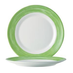 Arcoroc Brush Side Plates Green 155mm (24 Pack) - JK565 - 3