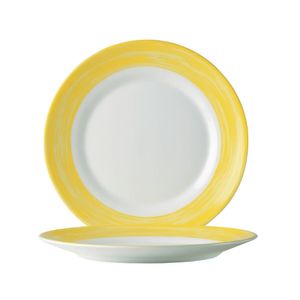Arcoroc Brush Side Plates Yellow 155mm (24 Pack) - JK580 - 3