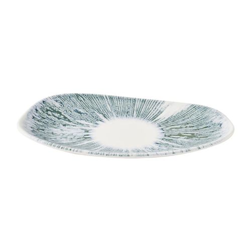 Churchill Lyra Organic Oblong Plates Blue Opal 220x130mm (12 Pack) - JM071 - 2