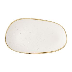 Churchill Stonecast Opal Oblong Plates Barley White 260x150mm (12 Pack) - JM150 - 1