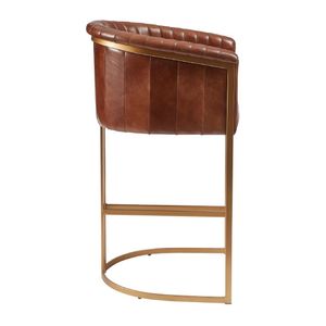 Nolan Leather Bar Stool Pecan Brown - JM479 - 3