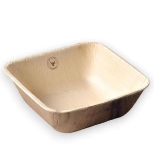 Custom Branded Square Deep Palm Leaf Bowl (15cm) - C6541 - 1