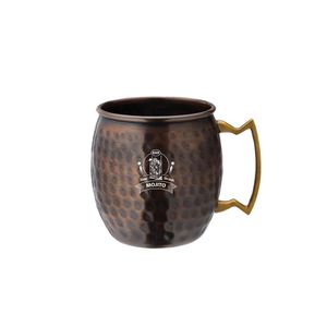 Custom Branded Aged Copper Hammered Round Mug (540ml/19oz) - C6696 - 1