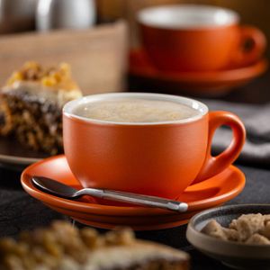Custom Branded Barista Latte Matt Orange Cup 10oz (28cl) - C6979 - 2