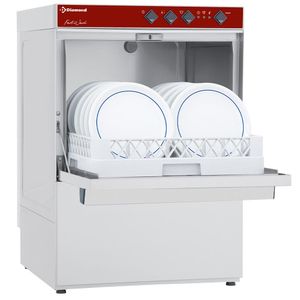 Diamond DC502/6-PS 500mm Basket Frontloading Dishwasher with Drain Pump, 18 Plates - DC502-6-PS - 1