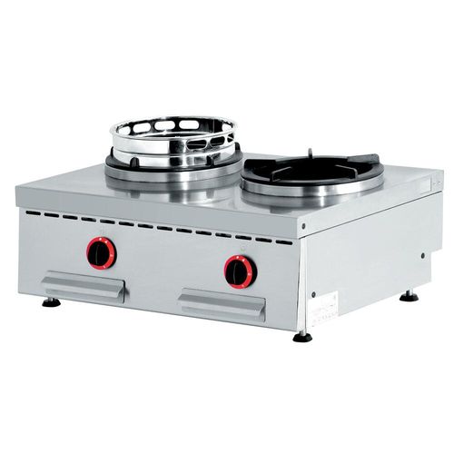 Diamond WGX2-8/T Gas Fire Wok For Table, 2 Fires (2X 13 Kw) - WGX2-8-T - 2