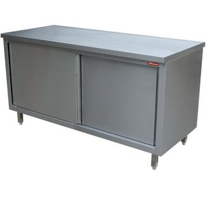 Diamond TA187/B Sliding Doors Cupboard Table - TA187-B - 1