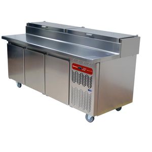 Diamond TS31-US/H 3 Door Preparation Refrigerated Saladette Counter, 10 x 1/3 GN - TS31-US-H - 1
