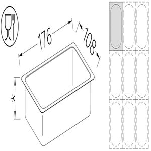 Diamond B/GN1/9-100 Gastronorm Tub 1/9 H100 Mm - B-GN1-9-100 - 1