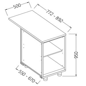 Diamond BC05X/5 Neutral Bar Counter Units_Cashier Section - BC05X-5 - 1