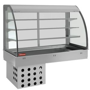 Diamond DPA/BCVA315-R2 Patisserie Display Counter on Wall with Sink, 1455mm - DPA-BCVA315-R2 - 1