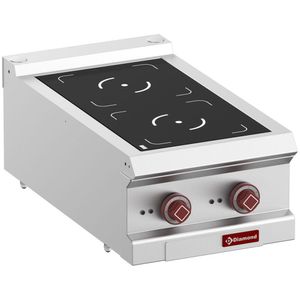 Diamond E7/2ID4T-N Vitroceramic Electric 2 Induction Hob Cooker, 7kW - E7-2ID4T-N - 1
