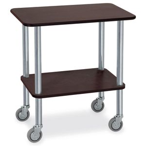 Diamond GPC/CHW Trolley Table, Chromed Feet, 2 Levels, "Wengé " - GPC-CHW - 1