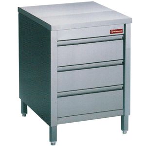 Diamond TACS67/U Working Table On Cupboard With 3 Drawers - TACS67-U - 1