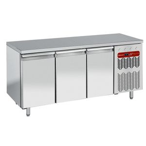 Diamond TP3N/H-R2 3 Door Stainless Steel Refrigerated Counter, 550 Litres - TP3N-H-R2 - 1