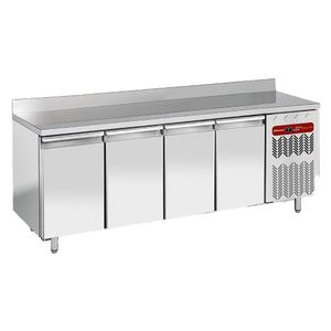 Diamond TP4N/HA-R2 4 Door Stainless Steel Refrigerated Counter with Splashback, 760 Litres - TP4N-HA-R2 - 1