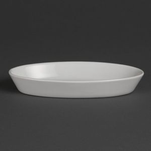 Olympia Whiteware Oval Sole Dishes 184x 103mm (Pack of 6) - W434 - 1