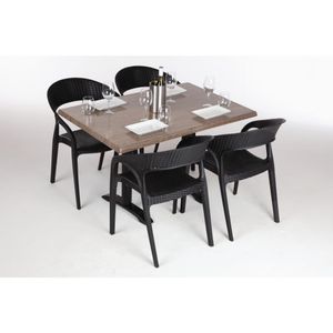 Bolero Pre-drilled Rectangular Table Top Wenge Grain Effect - CW134 - 3