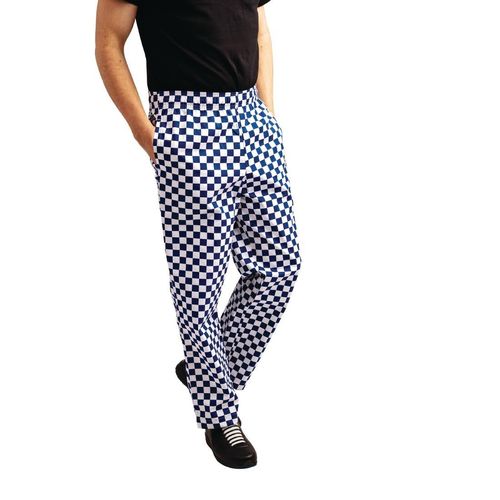 Whites Easyfit Trousers Teflon Big Blue Check XS