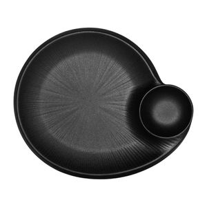 Steelite Hermosa Black Round Chip and Dip Pots 241x203mm (Pack of 6) - VV3614