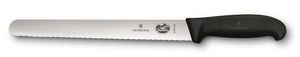 Victorinox Fibrox Slicing Knife Round Tip Serrated - 30cm Discontinued - 12539-02