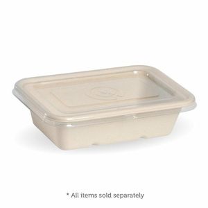 BioPak RPET Lid To Fit 500/600ml BioCane Containers (Case of 500) - B-LBL-RPET(D) SMALL-UK - 3