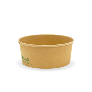 BioPak 750ml Kraft Salad BioBowl (Case of 400) - BB-BL-MEDIUM-UK - 1