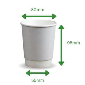 Custom Branded Double Wall 8oz Paper Cups - Custom Printed 8oz Hot Cups - Bespoke Paper Cups 8oz Double Walled - 3