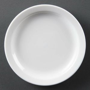 Olympia Whiteware Narrow Rimmed Plates 150mm (Pack of 12) - CB486 - 1