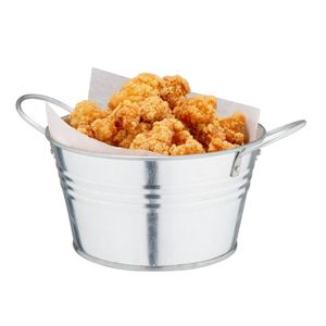 Olympia Mini Metal Food Bucket Shallow 150mm - DM214 - 1