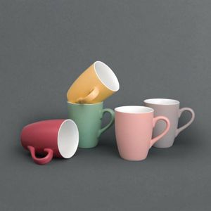 Olympia Matt Pastel Mug Red 340ml (Pack of 6) - CS043 - 3