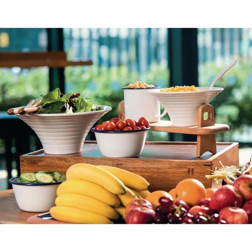 Olympia Large Enamel Soup Mugs 670ml (Pack of 6) - DC398 - 4