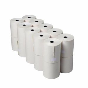 Fiesta Non-Thermal 2ply White and Yellow Till Roll 76 x 70mm (Pack of 20) - DK596 - 3