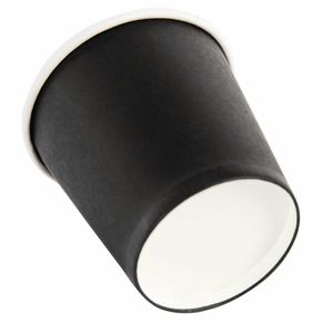 Fiesta Recyclable Espresso Cups Single Wall Black 112ml / 4oz (Pack of 50) - GF019 - 3