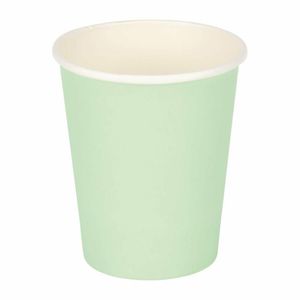 Fiesta Recyclable Coffee Cups Single Wall Turquoise 225ml / 8oz (Pack of 50) - GP400 - 1