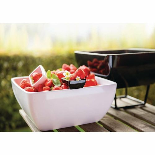 APS Pure Melamine Black Square Mini Bowl - Each - GF133 - 3