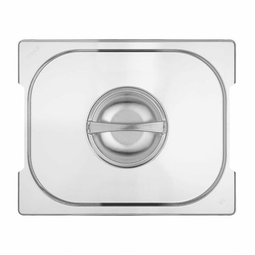 Vogue Stainless Steel 1/2 Gastronorm Handled Pan Lid - CB185 - 2