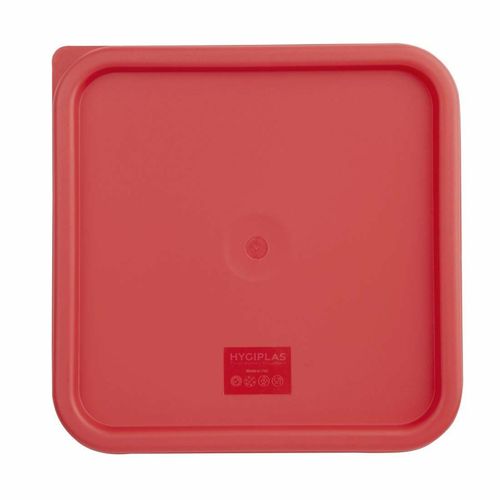 Hygiplas Square Food Storage Container Lid Red Large - CF042 - 1