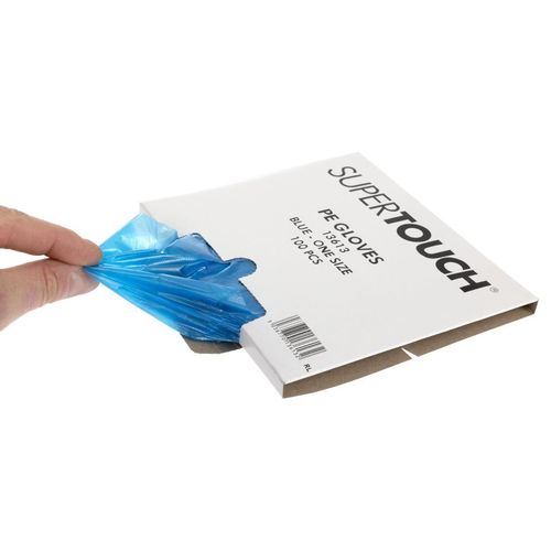 Disposable Powder-Free Polyethylene Gloves Blue (Pack of 100) - U602 - 3